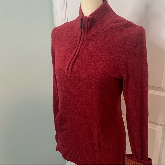ExOfficio Women’s Light Fleece Red Sweater in Sz M 1/4 Zip Pullover - Picture 10 of 10